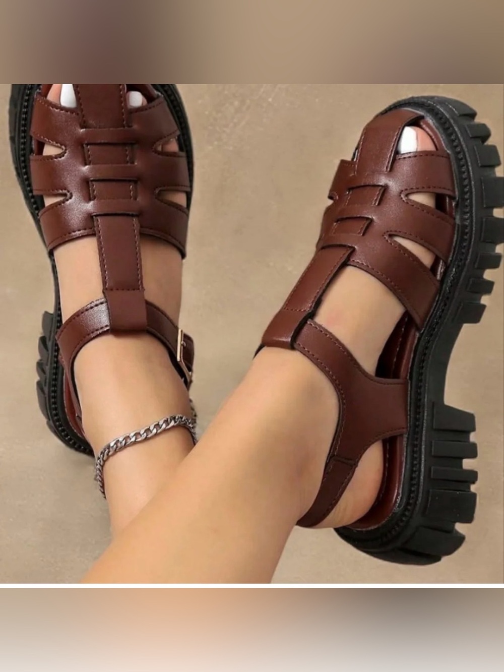 Women’s Brown Fisherman Sandals